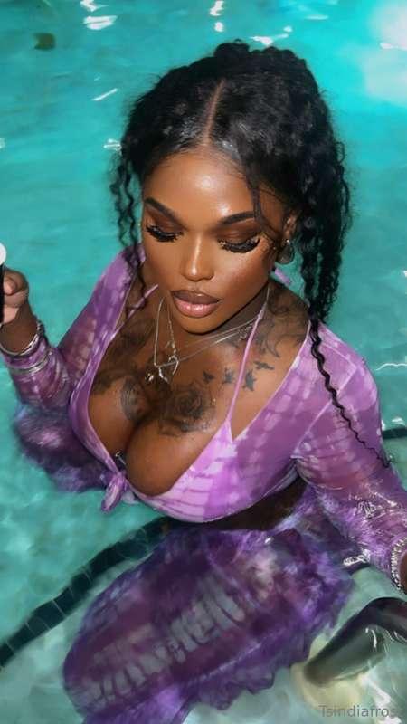 Soaked and dripping, but I'd rather be drenched in your cum ..