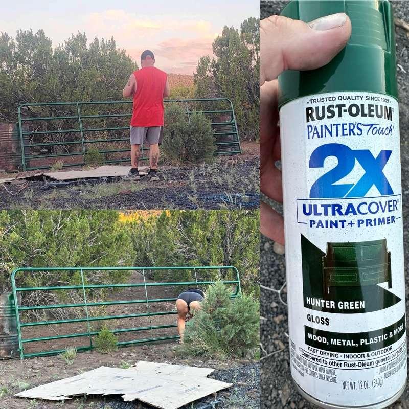 We painted our 16ft farm gate Hunter Green. 