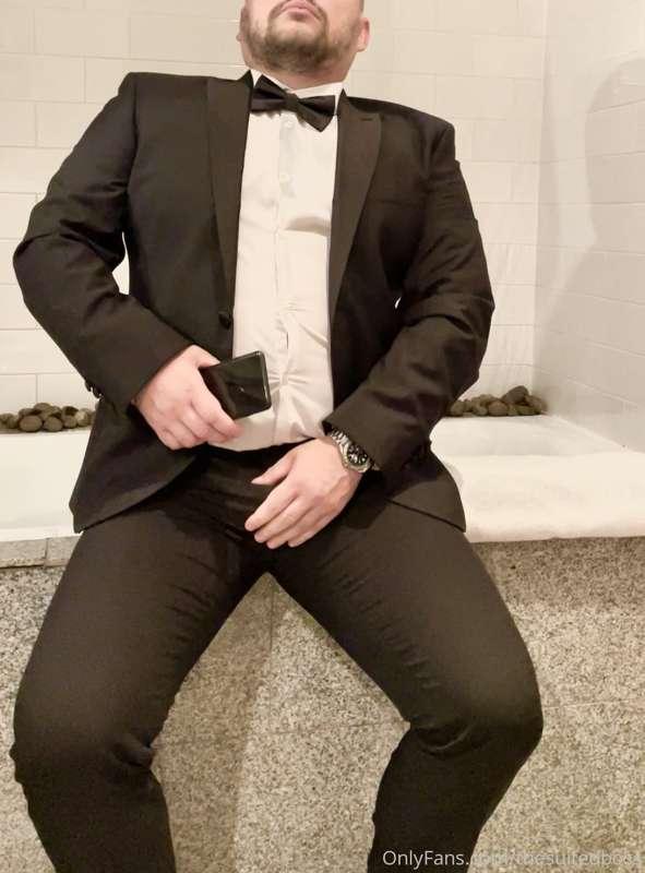 Another day another dollar - in my black suit and bow tie to..