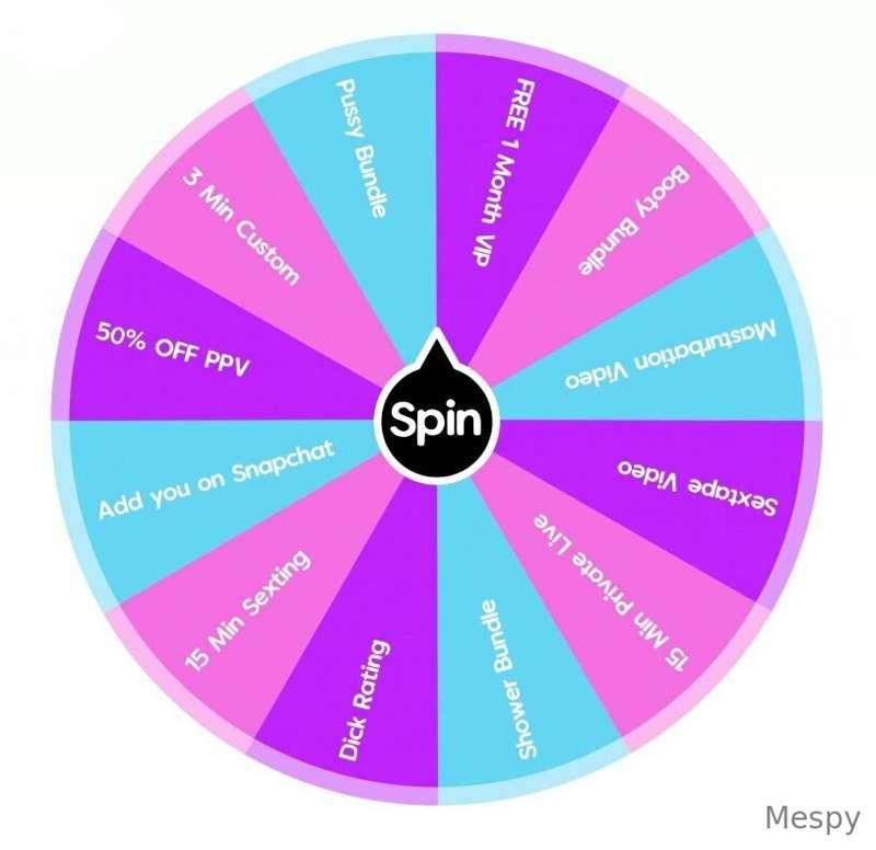 SPIN THE WHEEL!!! 🥵🍭

💰TIP💰
- $10 for 1 spin
- $18 for 2 spi..