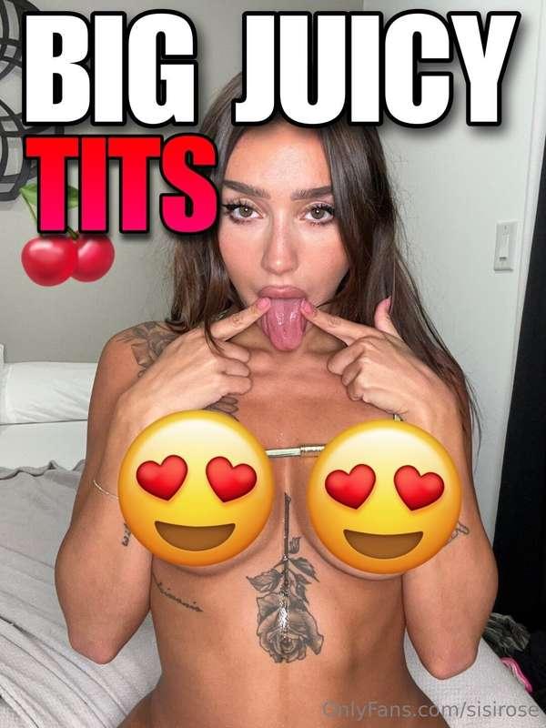 ### TITTIES OUT 🍒 
cum and put your BIG COCK 🍆 in between th..