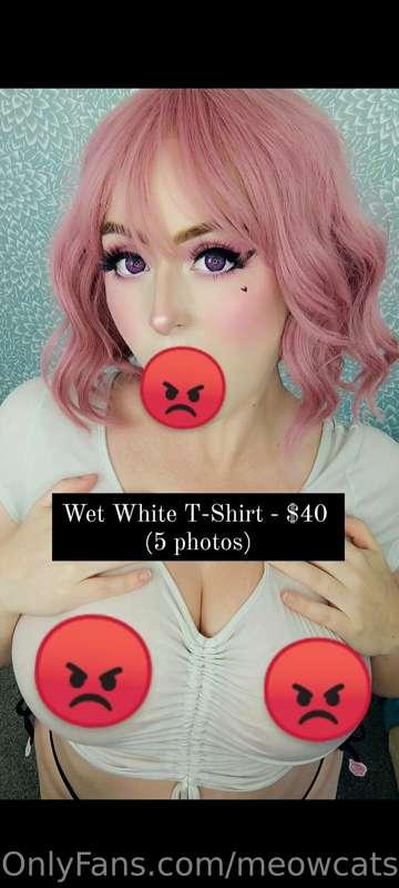 Babe my t-shirt is soaked ... Set on sale. 😜
