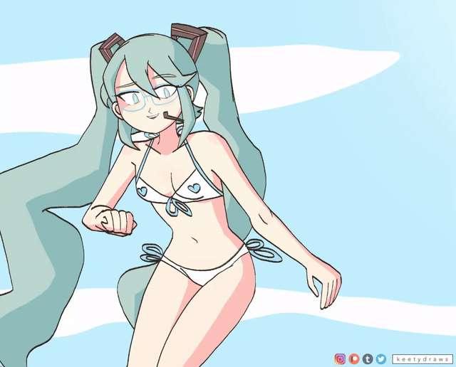 Miku Surfing Animation (+NSFW Version)