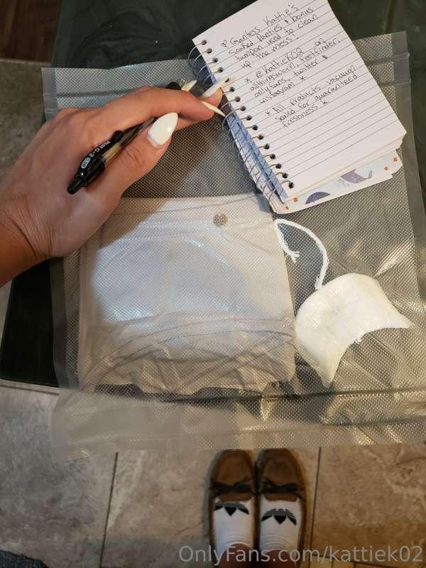 Going to start selling my soaked panties. Two pics to prove ..