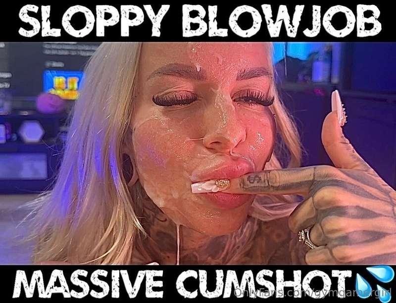 **❗Brand-new video❗** ✨ ✨ **SLOPPY BLOWJOB ENDS WITH CUMSHOT..