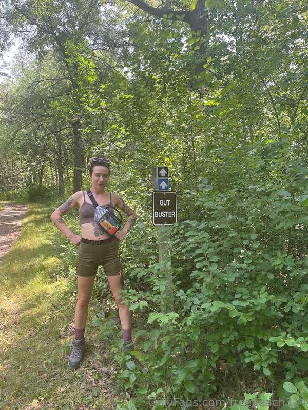 Guts aren’t the only thing I bust on my hikes! 😉 new video b..
