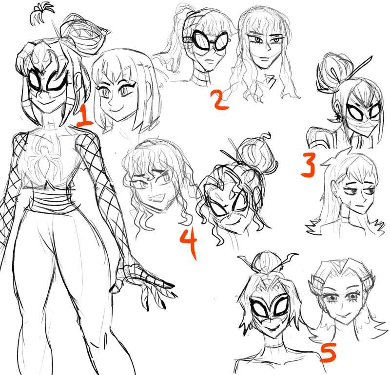 Spider OC concept sketches