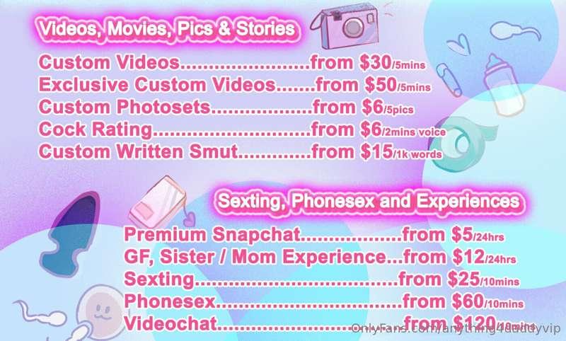 Updated Prices. Let's play 🍑💦😈💌🥰💕🍩❤️🍑👄😈💖🤰⛓️🚽💦