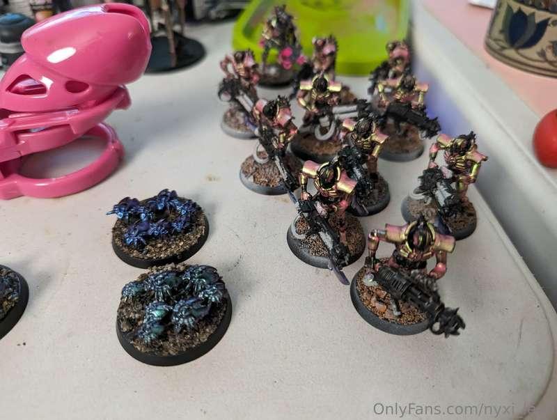 Puppy took a day off today to paint some Necrons!!!! Promise..