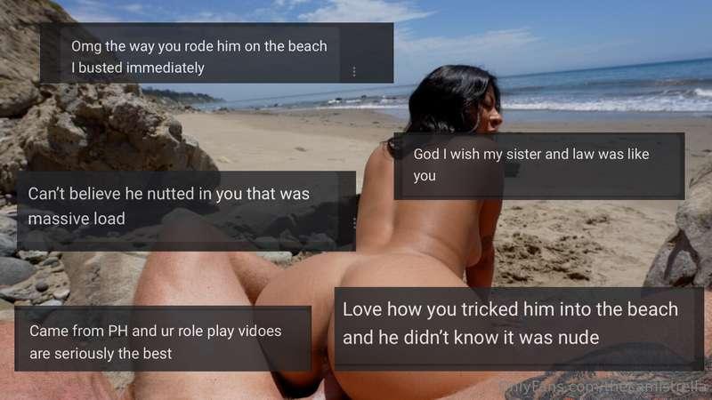 My nude beach video is literally breaking the internet I fuc..