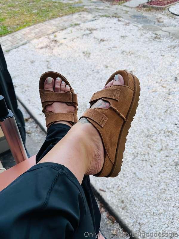 Came home from tour to my new sandals but of course I should..
