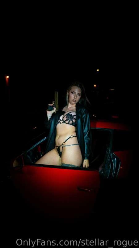 Sexy shoot I did! Do you like cars, leather and lingerie?