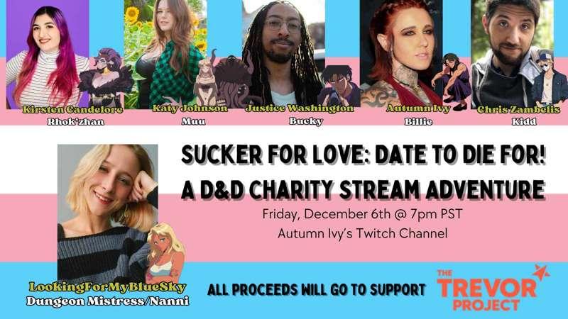 HAPPENING TONIGHT!! 💙 Come watch everyone play as their characters and raise money for a great cause!!