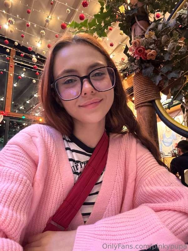 This pink sweater is so cozy, but I think I’d feel better wi..