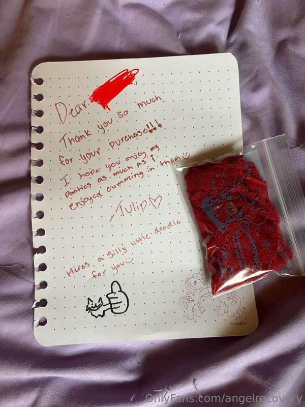 just sent out some panties hehe i have one more pair dm me 💗..