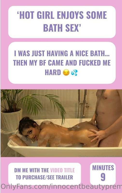 I was just having a nice bath…then my bf came and  fucked me..