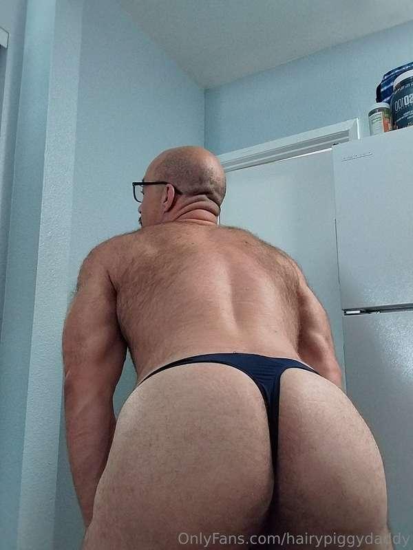 Daddy in a thong makes daddy horny