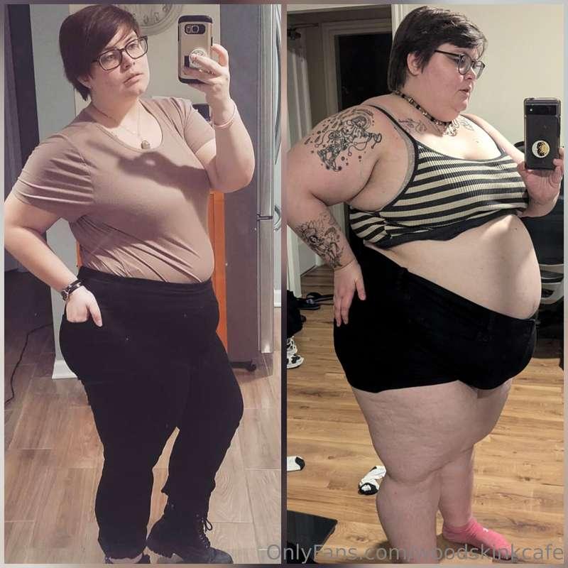Well over a hundred extra pounds does seem to add up, huh 👀