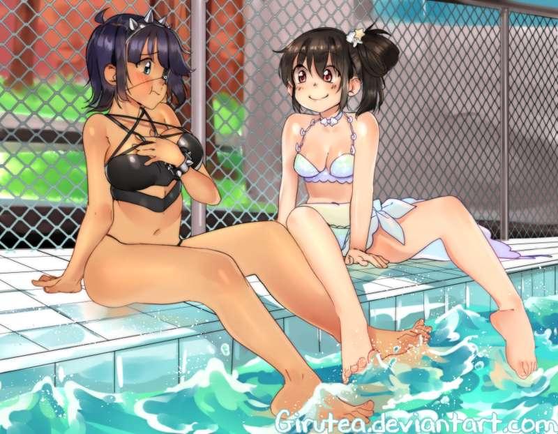 Playful pooltime