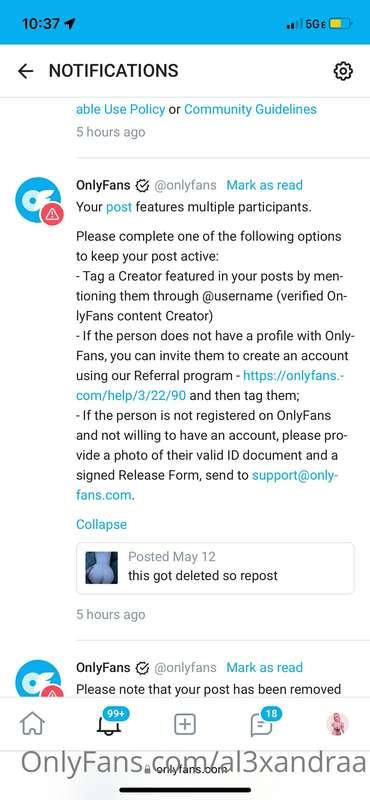 hi soo onlyfans wont let me post any couples content until i..