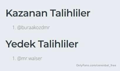 ✨️ÇEKİLİŞ SONUCU✨️
@buraakozdmr tebrik ederim🥂 24 saat içind..