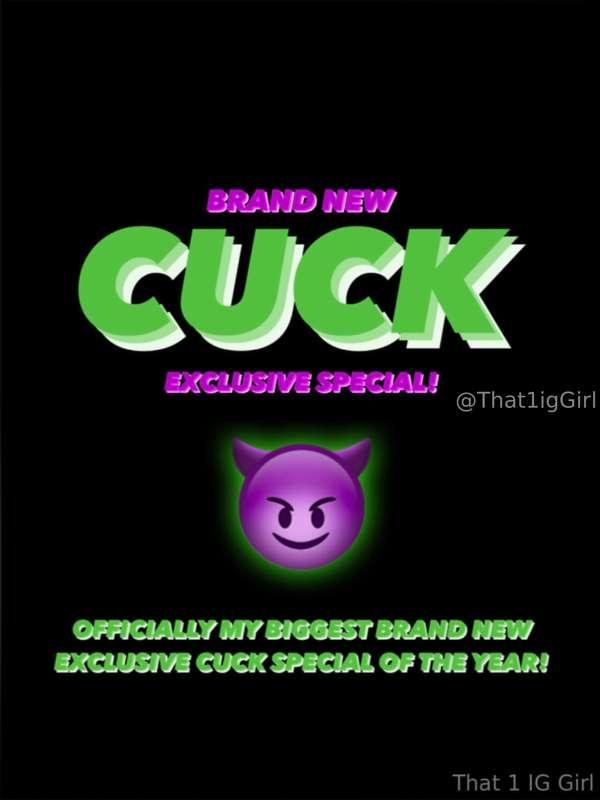 💚😈 BRAND NEW CUCK!! 😈💚  ✨💚 BRAND NEW CUCK EXCLUSIVE SPECIAL ..
