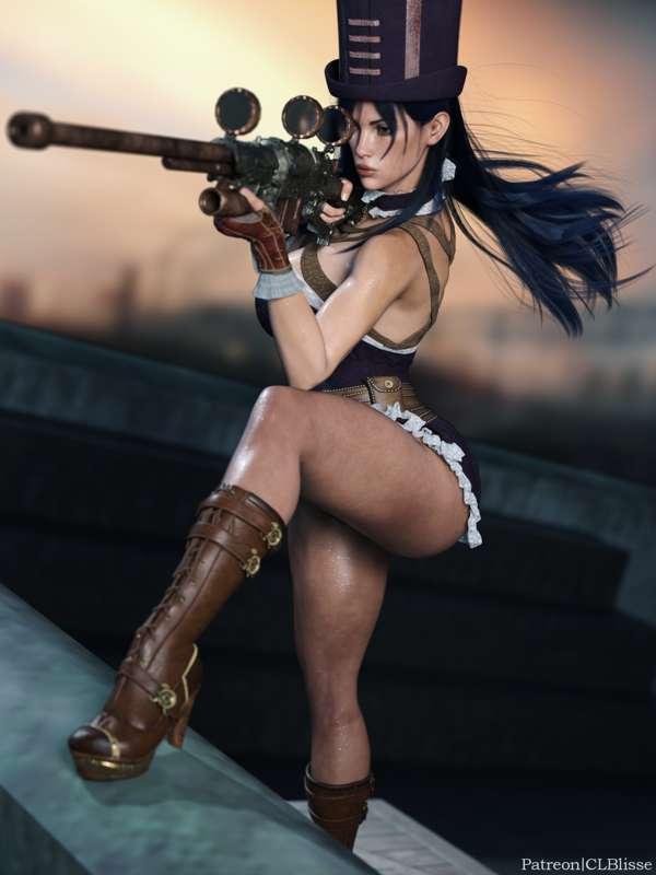 Caitlyn Taking the Shot