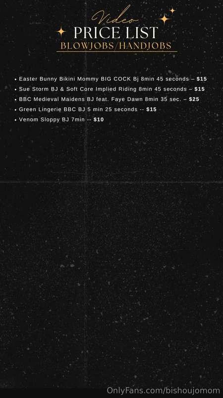 UPDATED JUNE 1st 2025Here is the price list for all my past ..