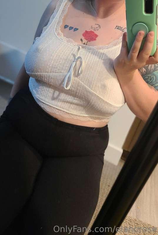 Think I can get away without wearing a bra? Just gonna go wi..