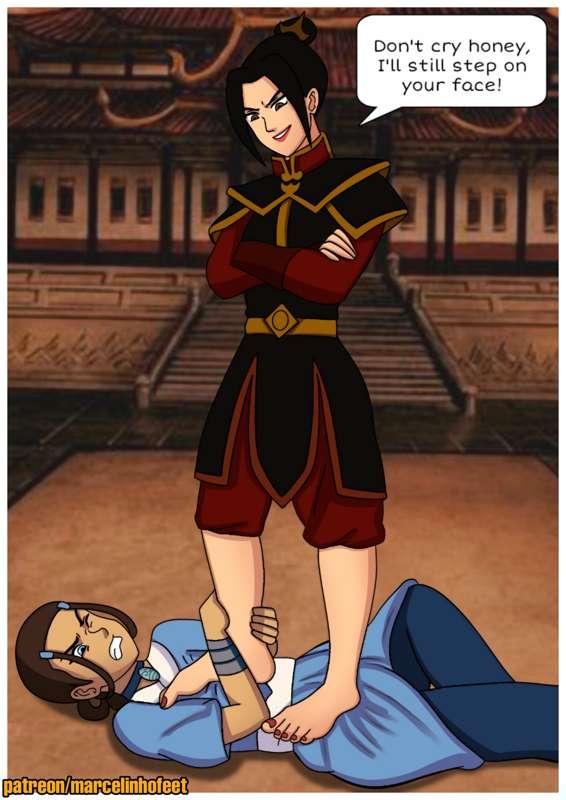  Azula and Katara Crush Feet