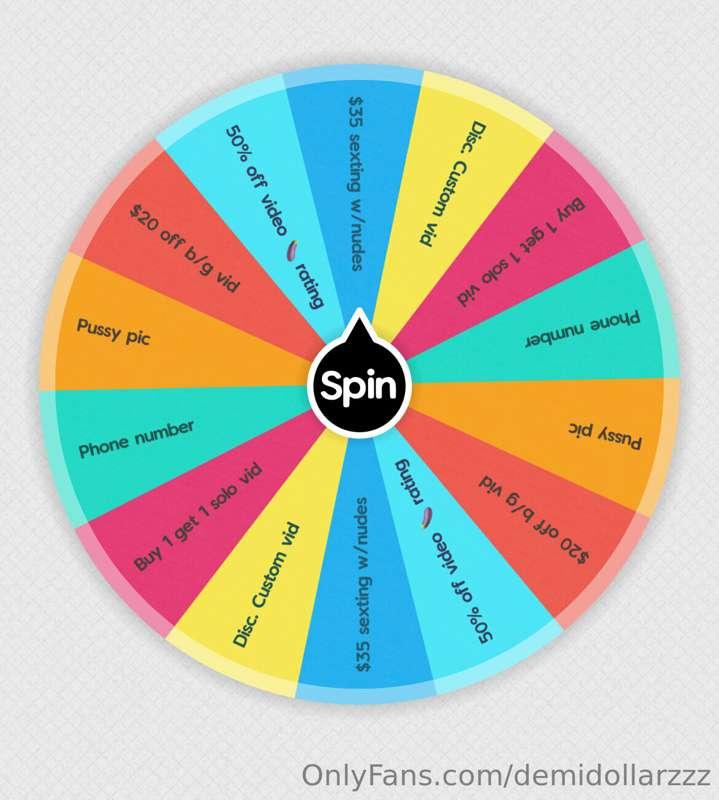 ***LET'S SPIN!*** 🥳🚨
**JUST TIP FOR THE AMOUNT OF SPINS YOU ..
