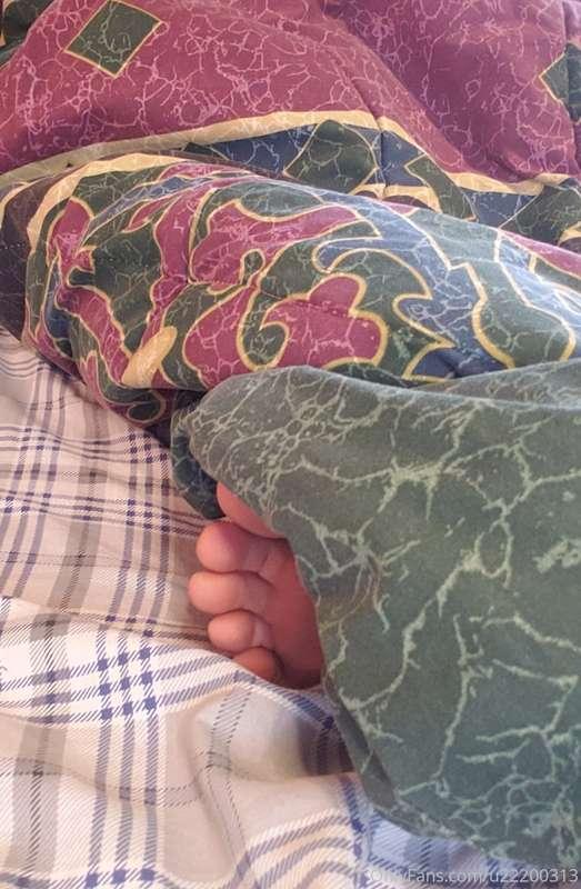 You walk into my room.  My beautiful toes are peeking  out f..
