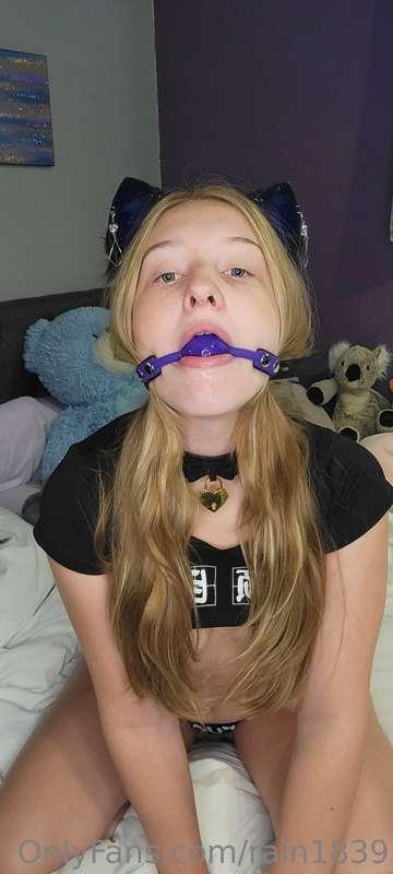 As requested the ball gag is back! Should I make a mess of m..