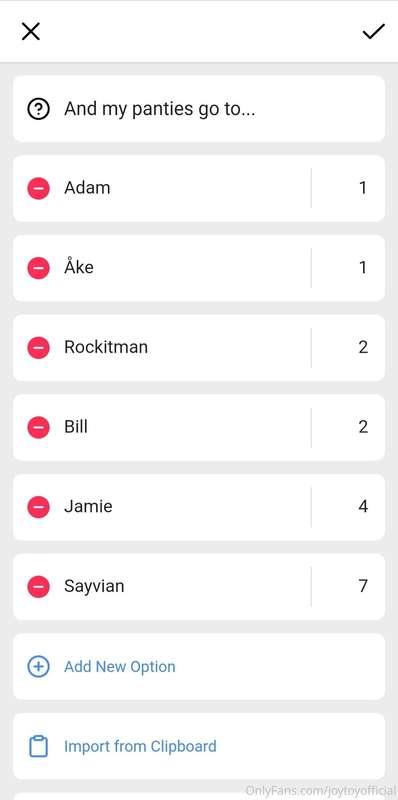 The list of participants in the drawing my panties has alrea..