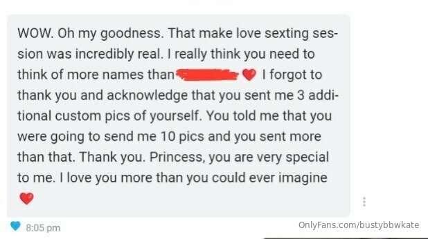 Love hearing how good I make my fans feel 😇