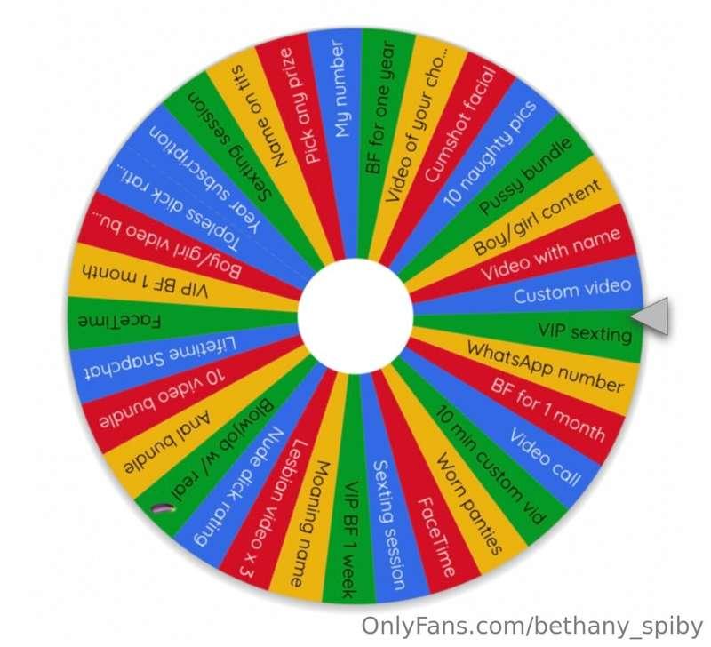 SPIN THE WHEEL 🫦 How epic is this wheel?!  $10 one spin 💦 $1..