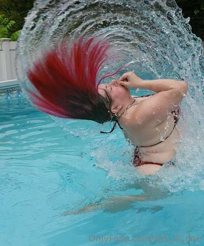 Blew off some steam in the pool today. For some reason this ..