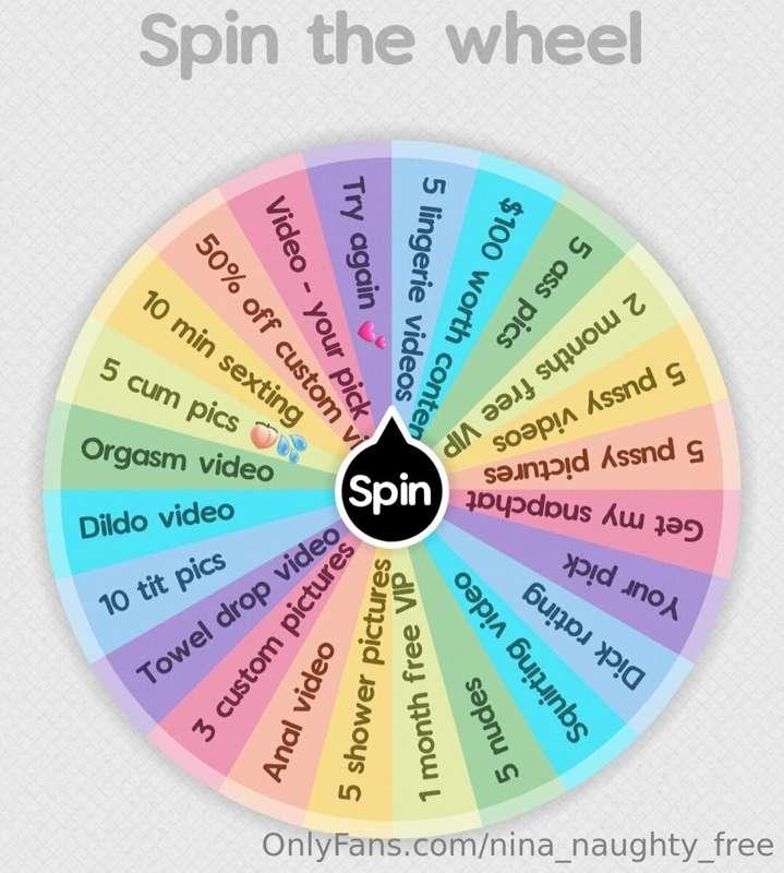 ***SPIN TO WIN***
I made a new wheel for you with AMAZING PR..
