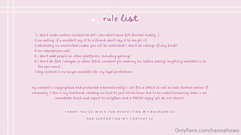 here's an easier way to find the list of my rules!