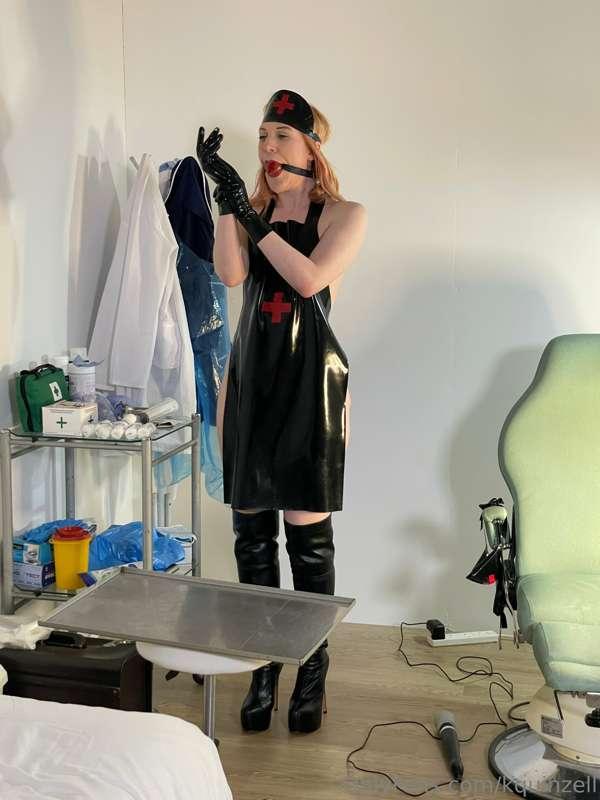 Naughty latex nurse Quinzell will see you now! Are you going..