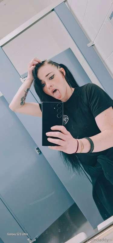 Bathroom selfies before I got terminated