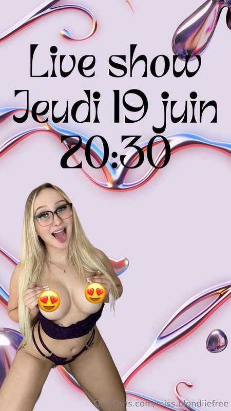Live demain 20:30 l'entrée est gratuit sur mon vip pour le v..
