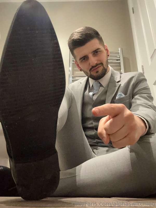 Lick my black shoes nice and clean 😈