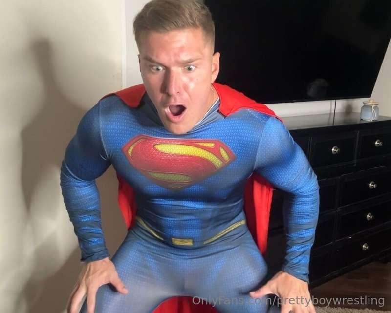 Superman starts off the video boasting and bragging about ho..