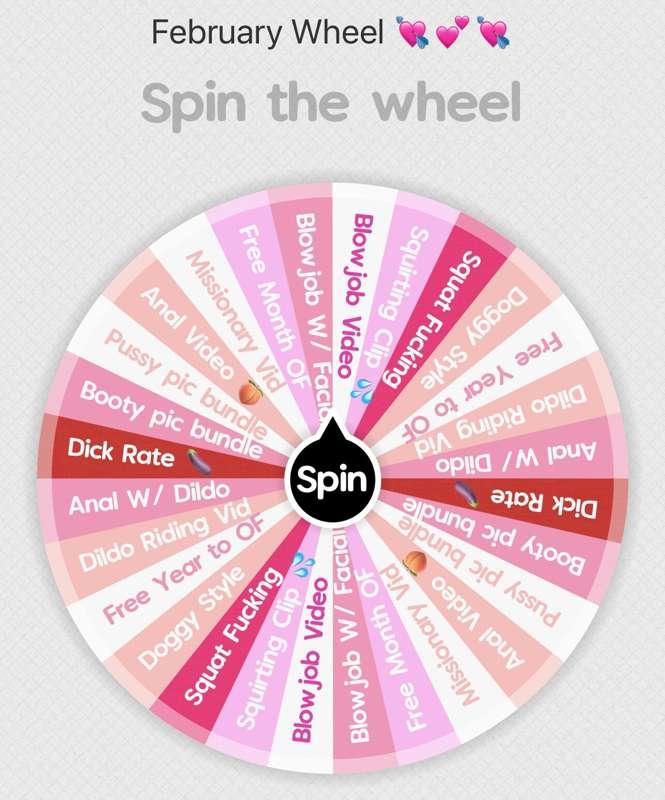 February 💕 Spin The Wheel ❤️
-1 spin for $15.00
-3 spins for..