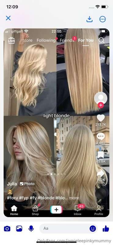 Anyone wanna treat me to have my hair done? £155 🙈 like one ..