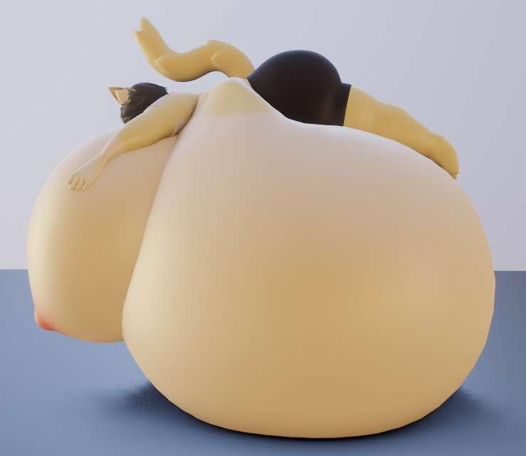 Bloated Cat Bed Render