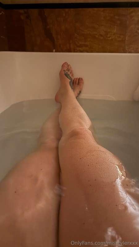 having a lil bath while thinking about having someone in con..