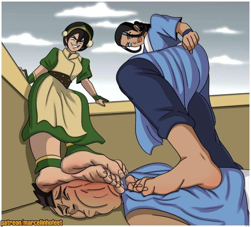 Katara and Toph Stomp Feet (Exclusive)