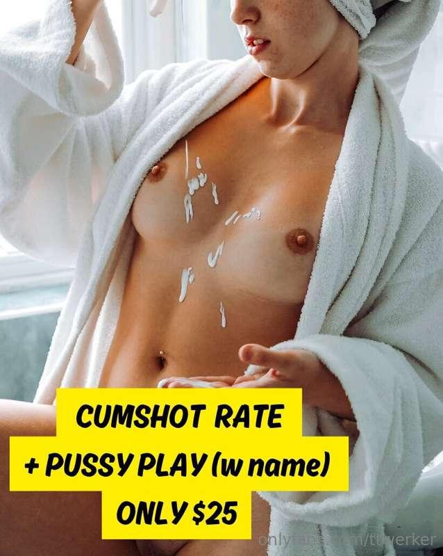 CUMSHOT RATE + PUSSY PLAY (WITH NAME)!! 🥵TIP $25 TO CLAIM SP..